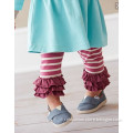 wholesale cheap red kids ruffle pants tight girls icing leggings triple ruffles pants cotton leggings icing pants trousers